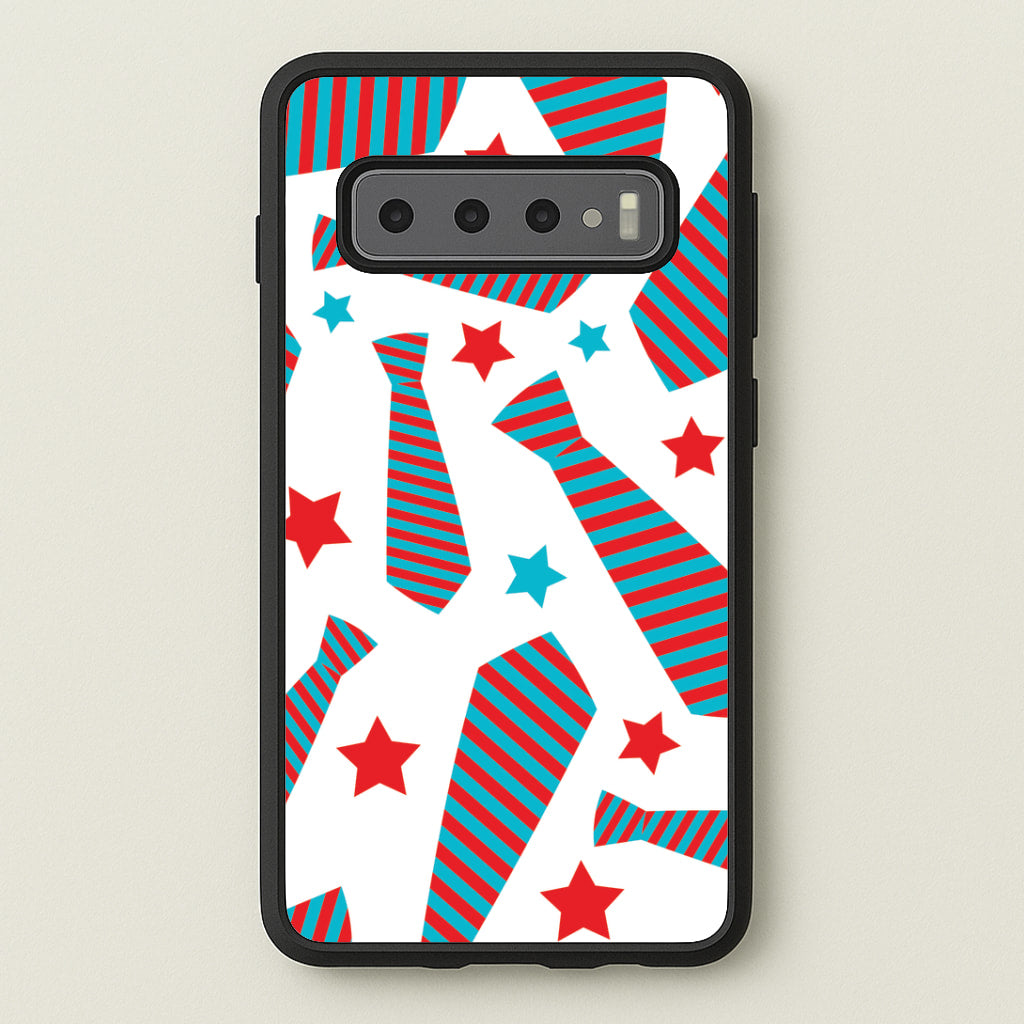Tie And Stars Pattern Galaxy S10 Case