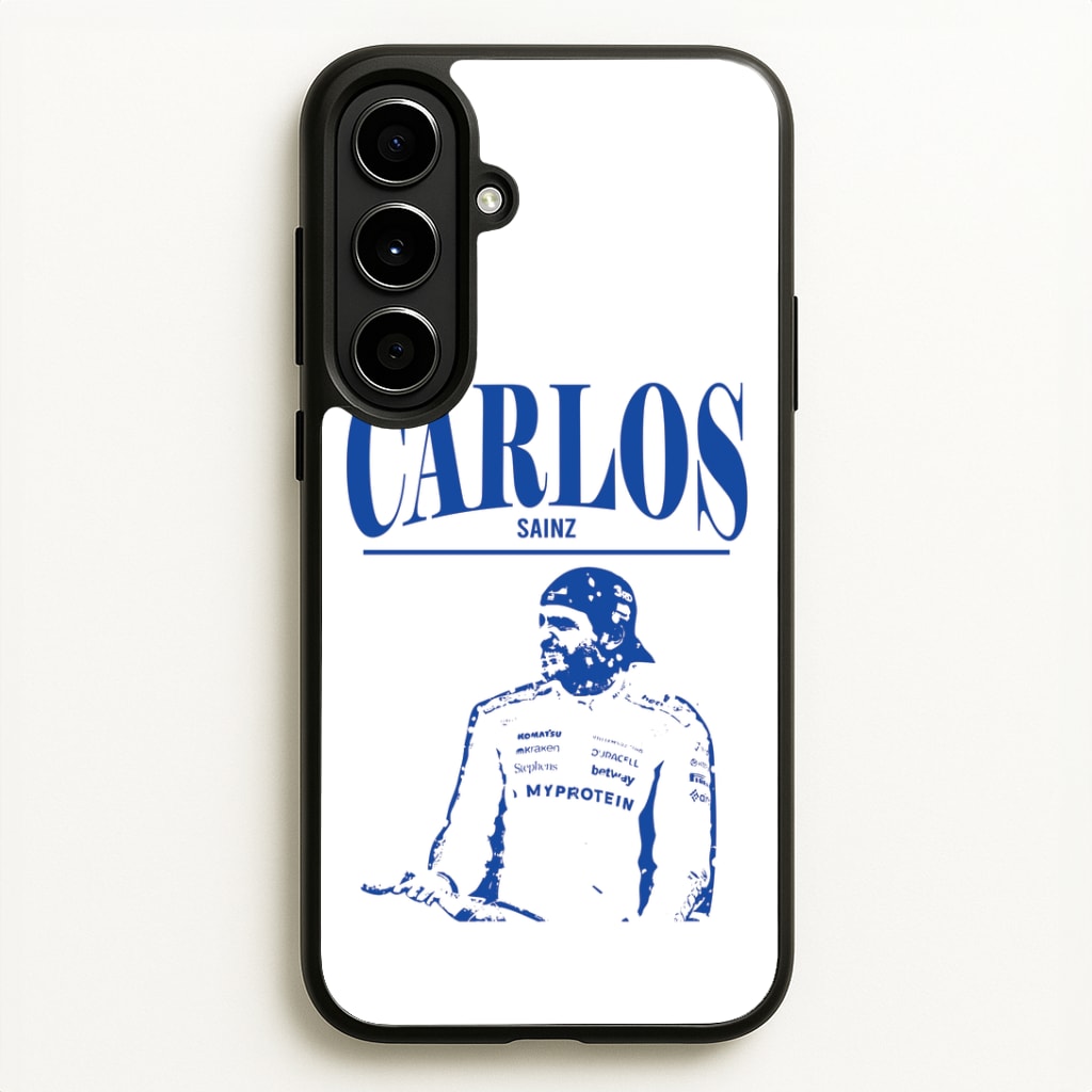 Carlos White And Blue Galaxy A56 Case