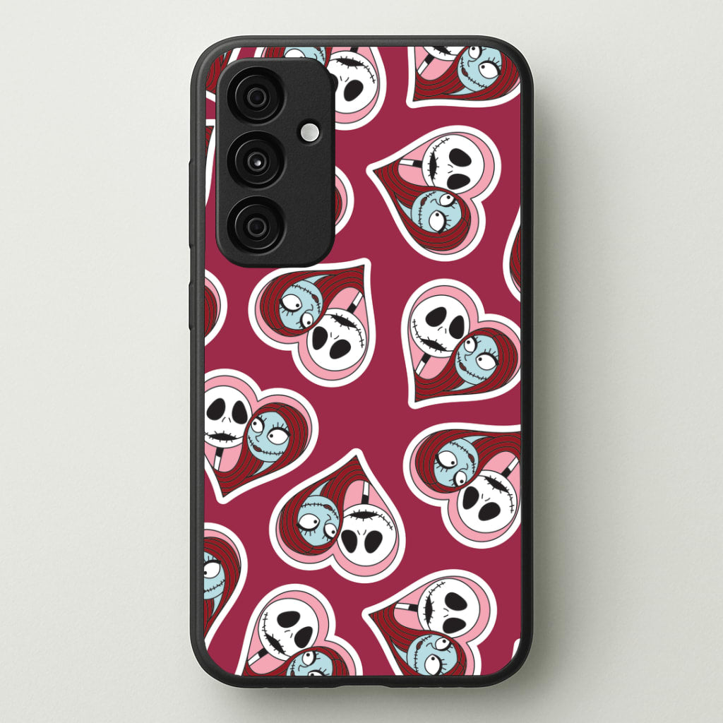 J And S Heart Pattern Galaxy A55 Case