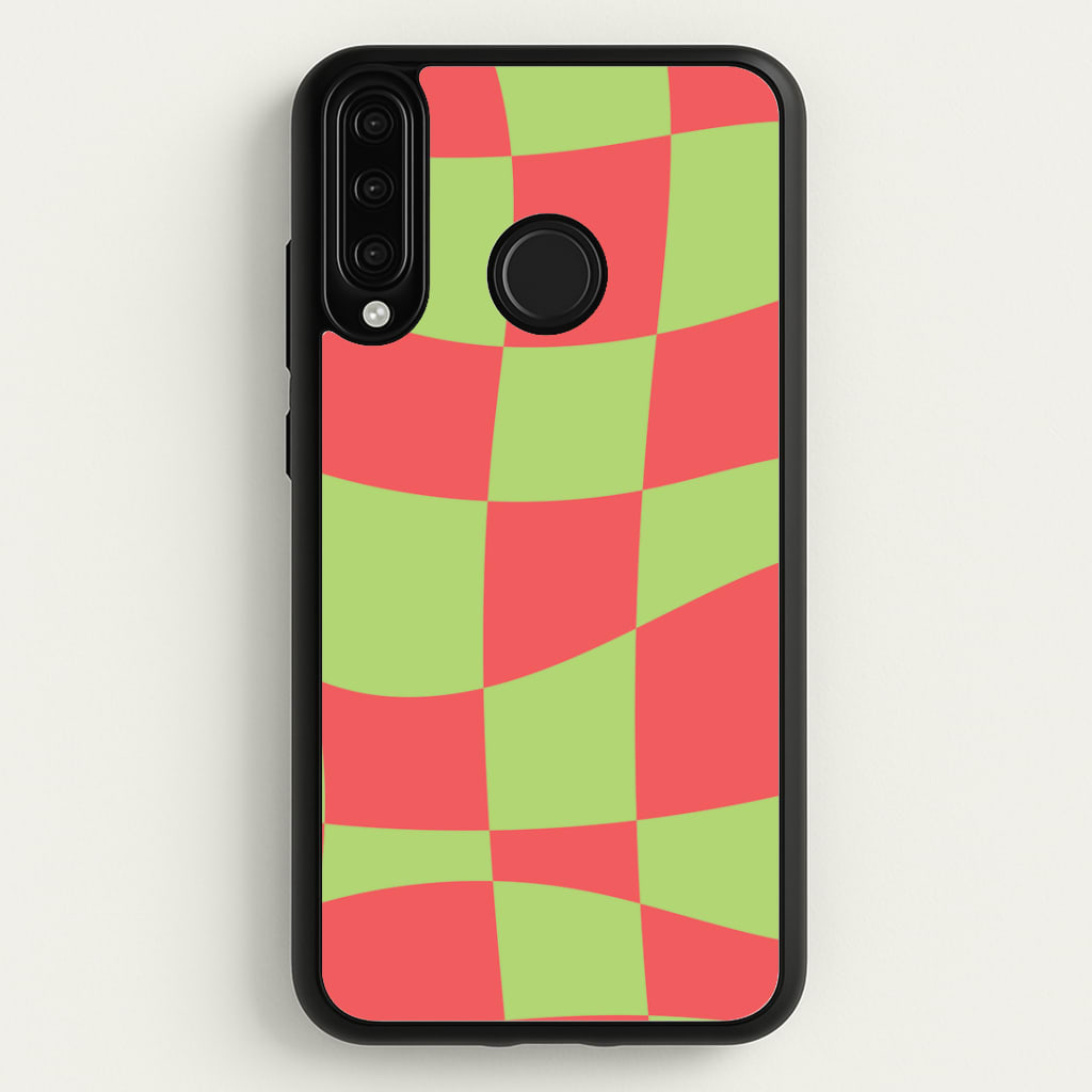 Abstract Red And Green Christmas Pattern Huawei P30 Lite Case