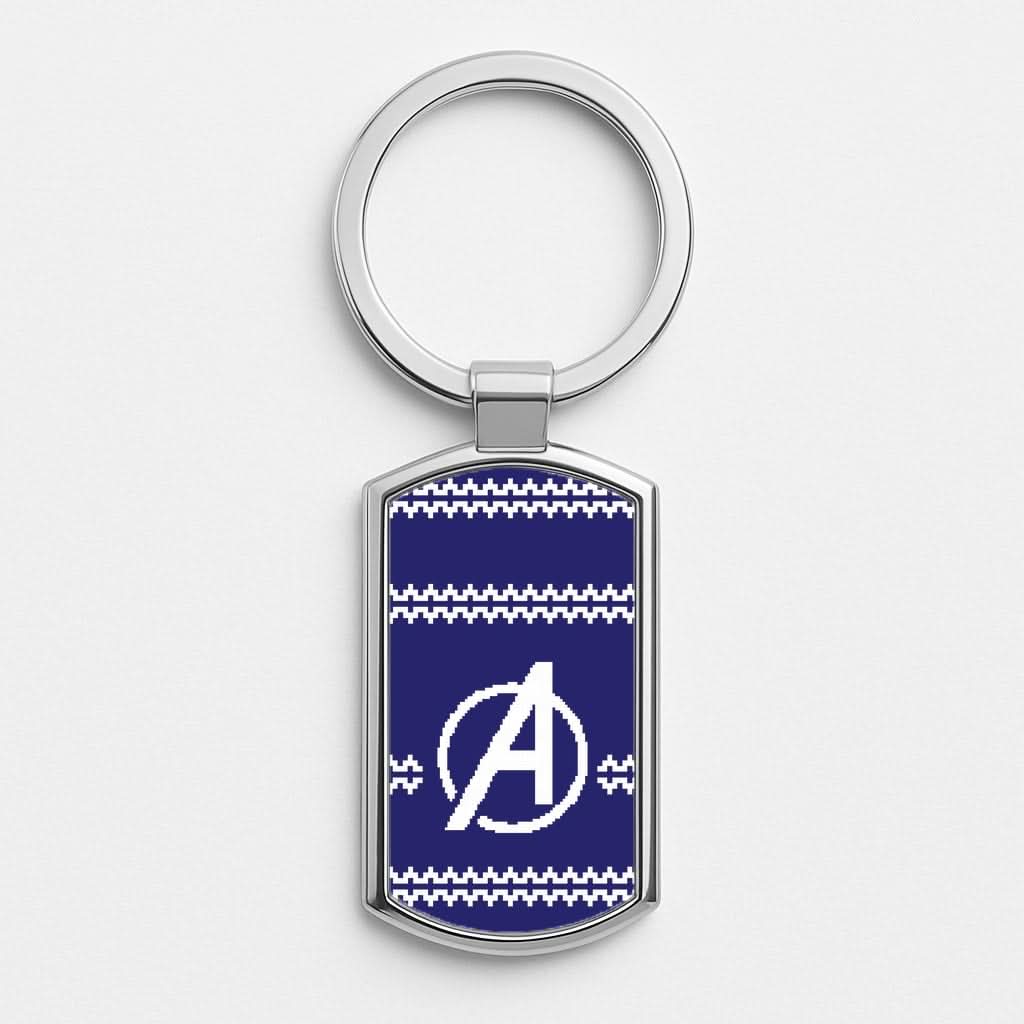 Superhero Team Blue Christmas Jumper  Luxury Keyring