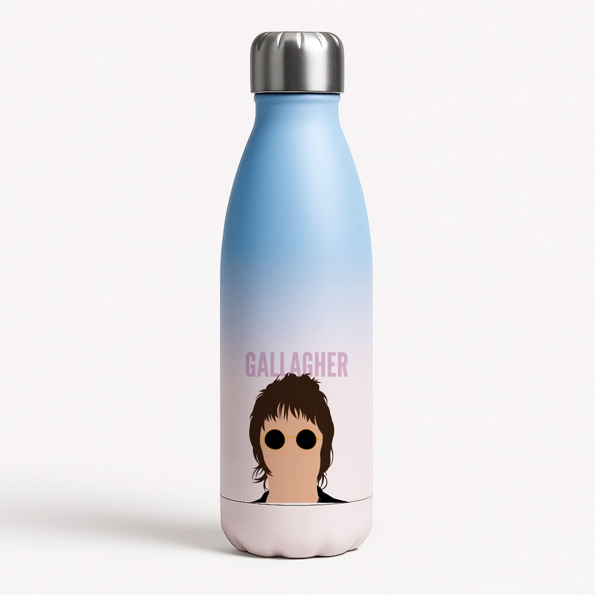 Rock Band Member Purple Blue Water Bottle