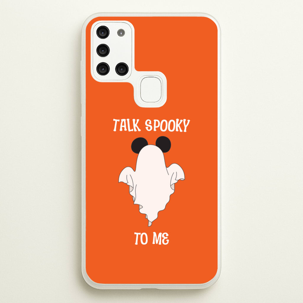 Talk Spooky To Me Mouse Ghost Galaxy A21s Case
