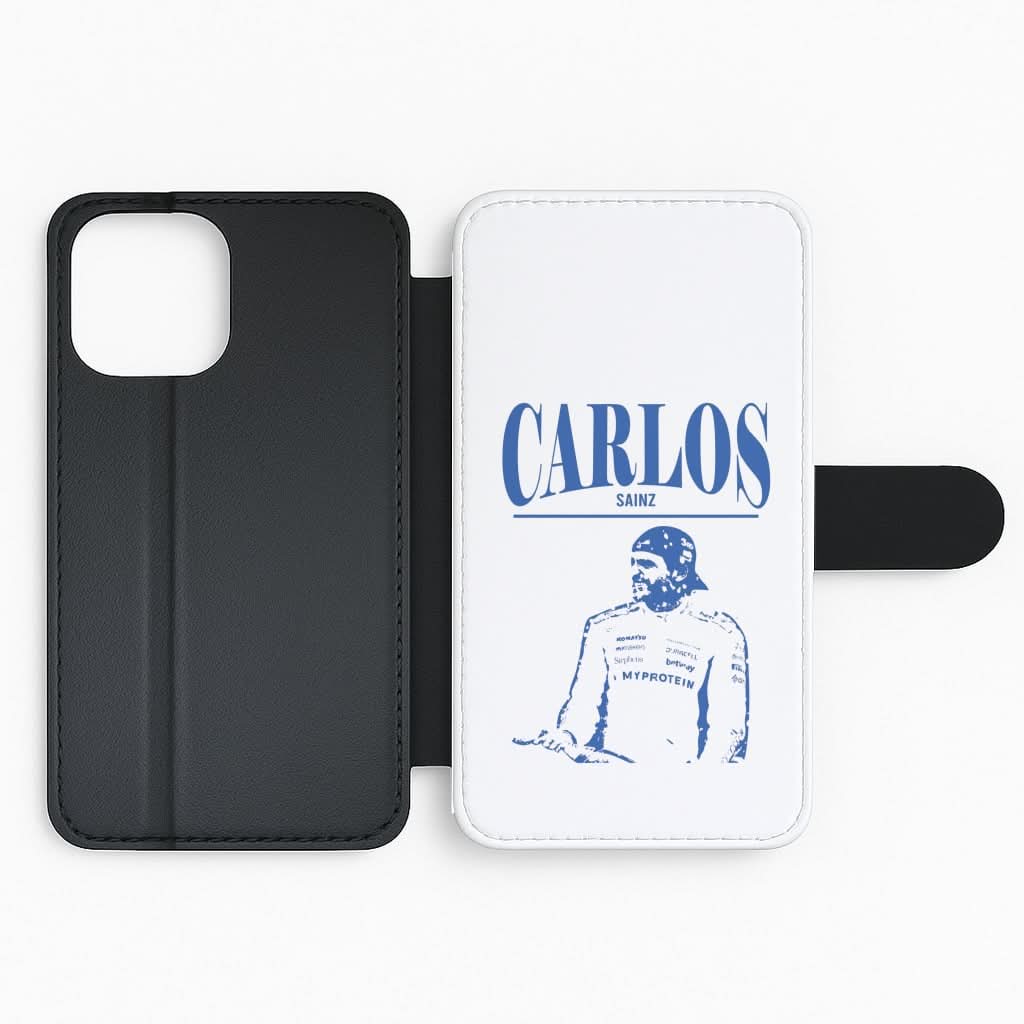 Carlos White And Blue Flip Phone Case