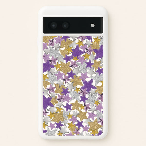 Mauve Stars Collage Google Pixel 7a Case