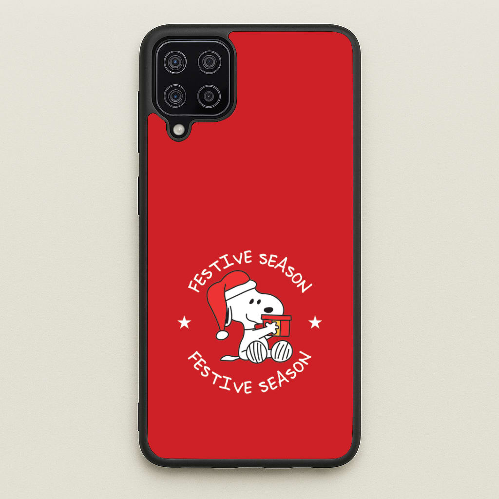 Cartoon Beagle Festive Season Galaxy A12 Case