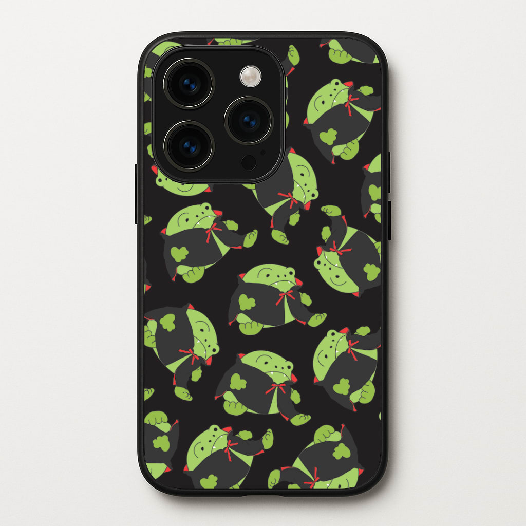 Vampire Frog Pattern - Halloween iPhone 14 Pro Case