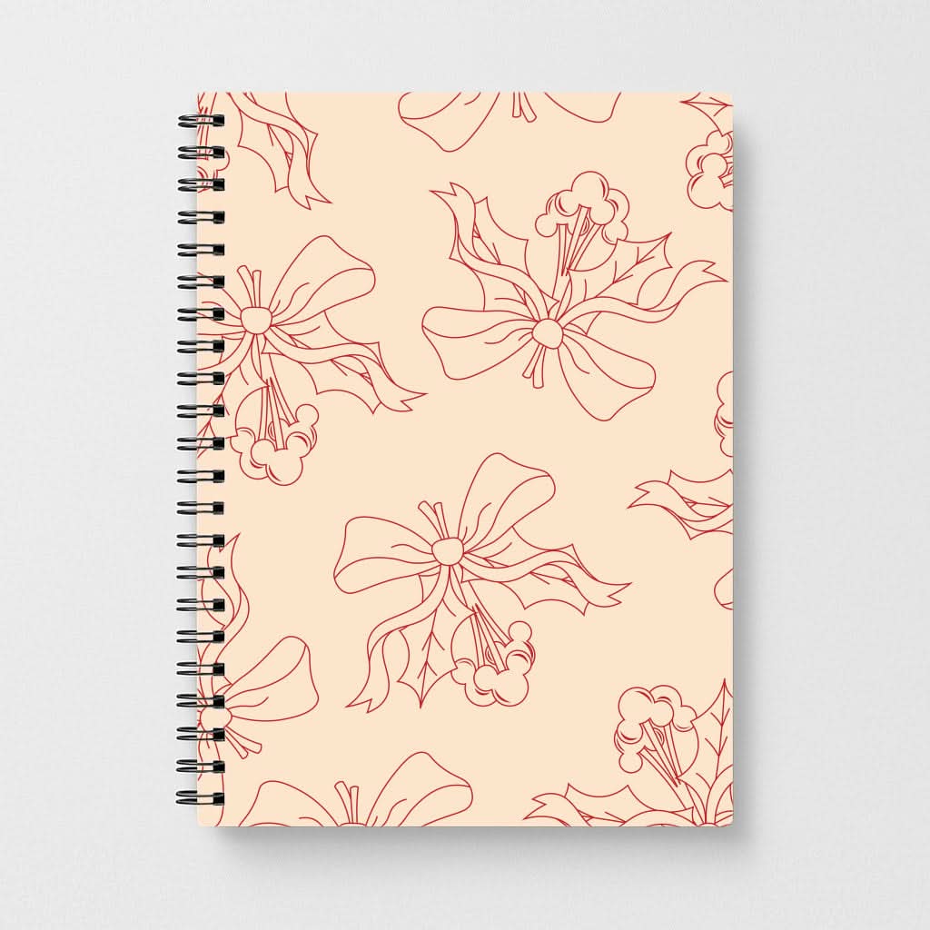 Cartoon Mouse Holly Pattern Notebook