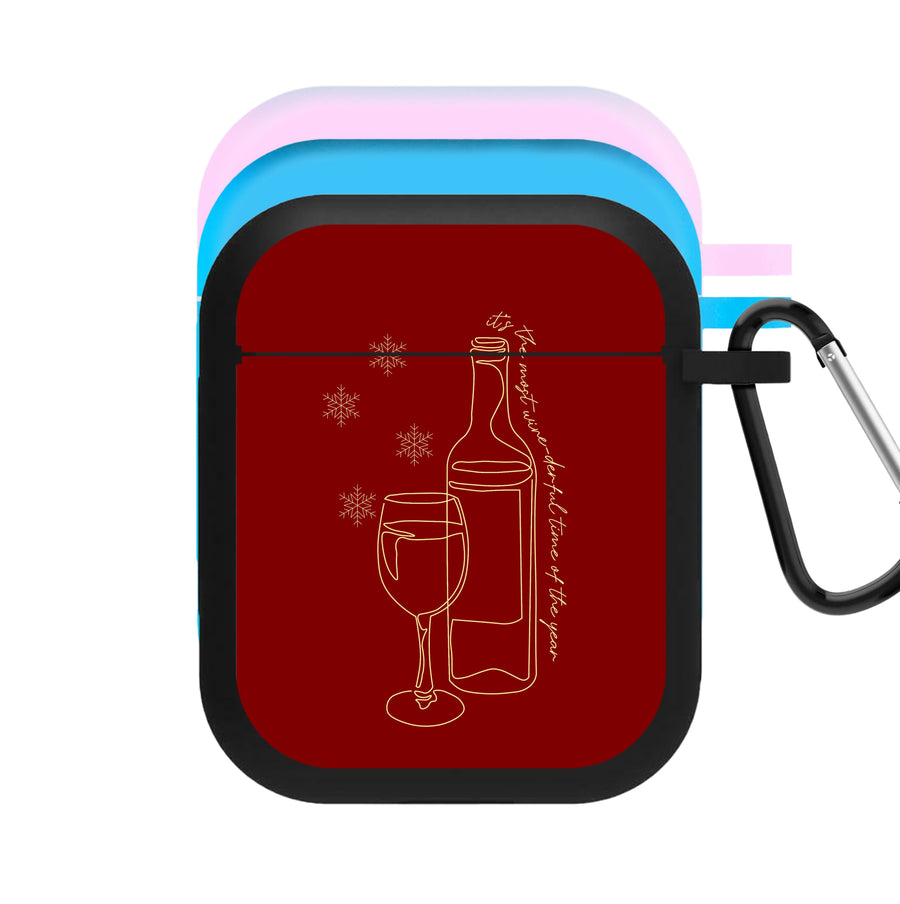 The Most Wine-derful Time - Christmas Puns AirPods Case