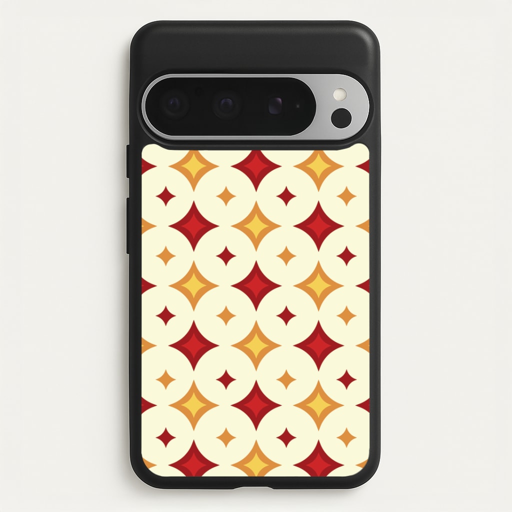 Geometric Christmas Stars Pattern Google Pixel 9 Pro XL Case