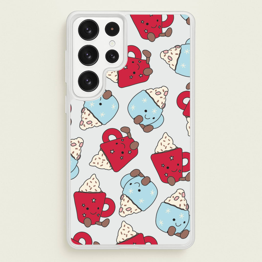 Christmas Drinks Plushies Pattern Galaxy S22 Ultra Case