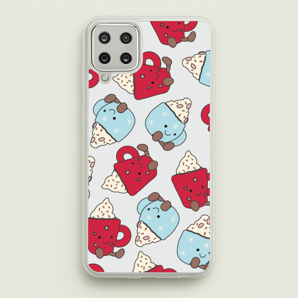 Christmas Drinks Plushies Pattern Galaxy A12 Case