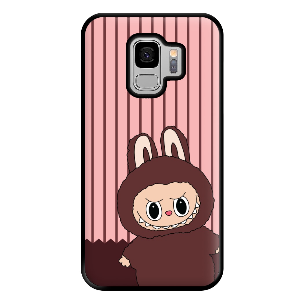 Stripey Cute Brown Monster Galaxy S9 Case