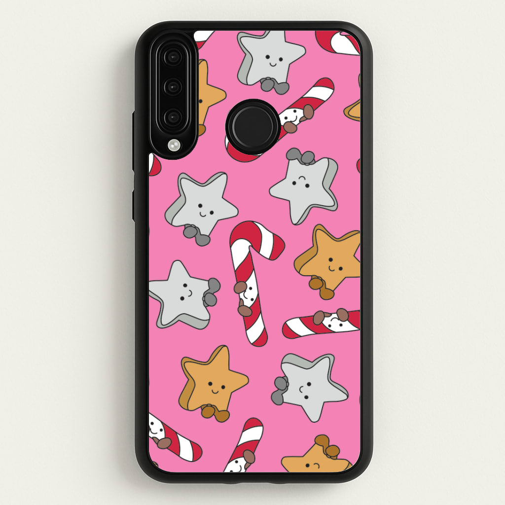 Pink Christmas Plushies Pattern Huawei P30 Lite Case