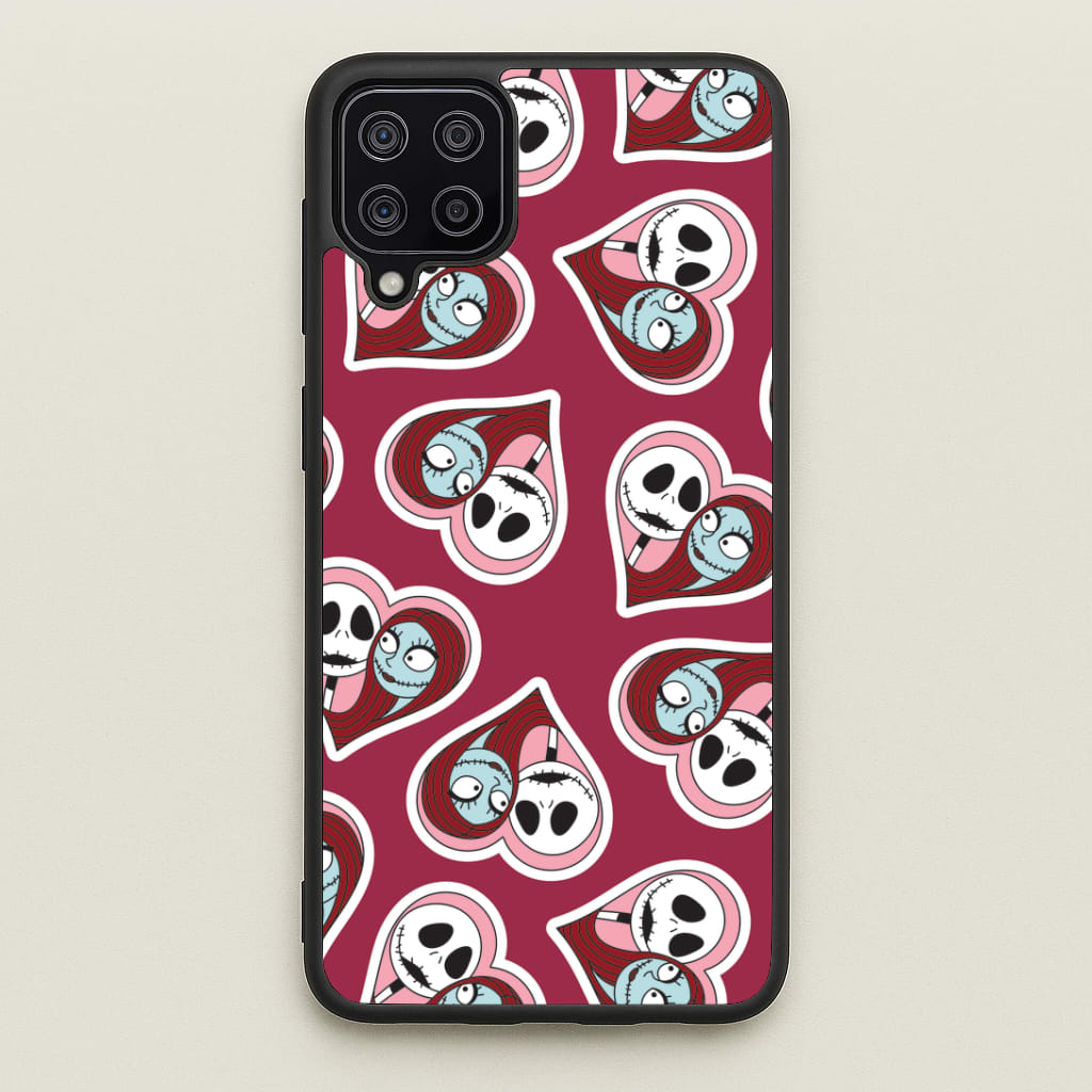 J And S Heart Pattern Galaxy A12 Case