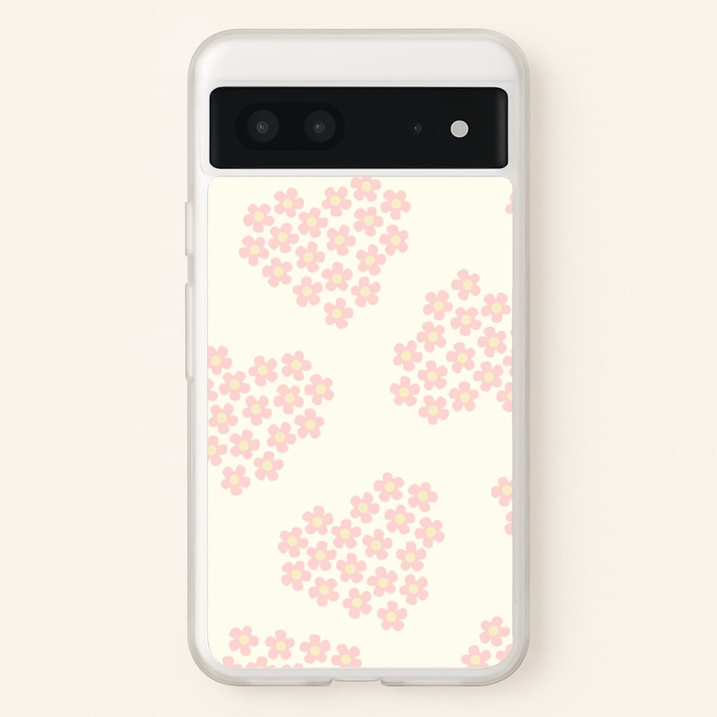 Flower Hearts Pattern Google Pixel 7 Case