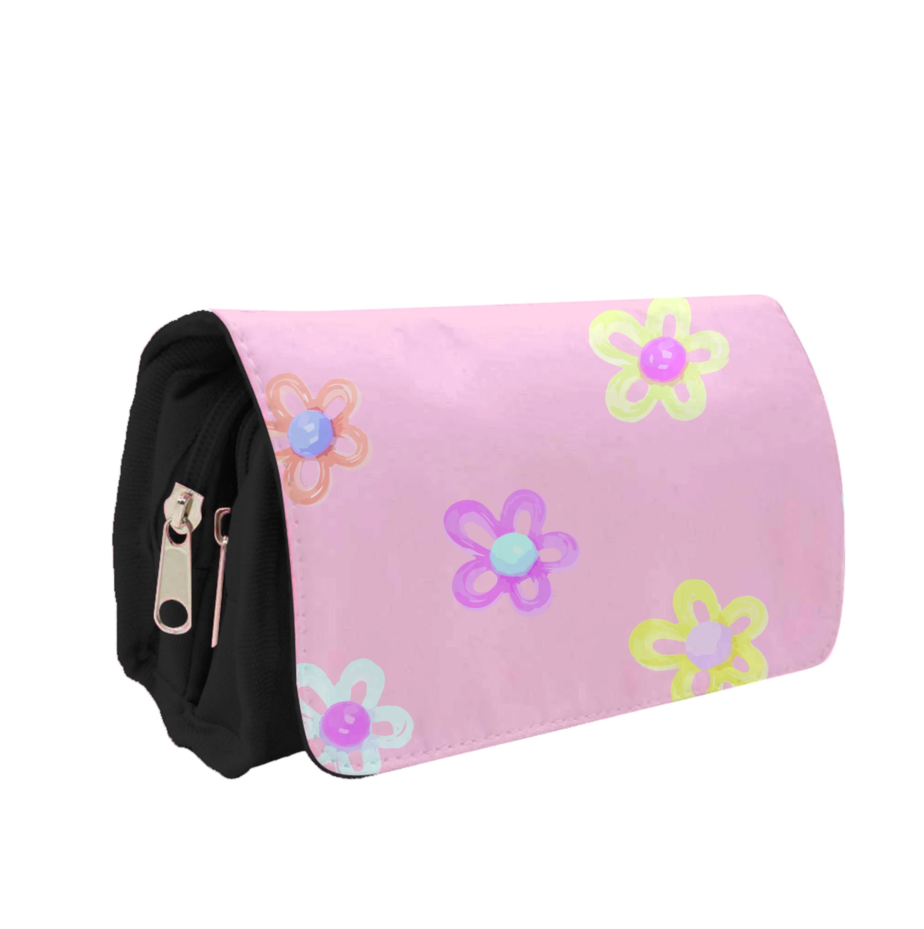 Flower Gems Pattern Pencil Case