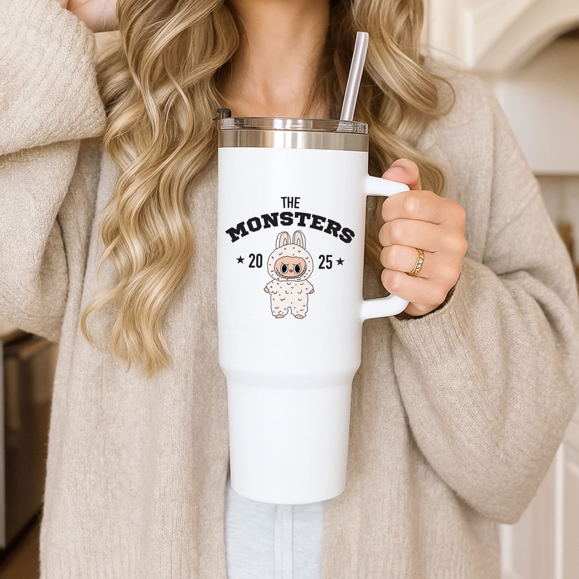 Cute Monster 2025 Pink Tumbler