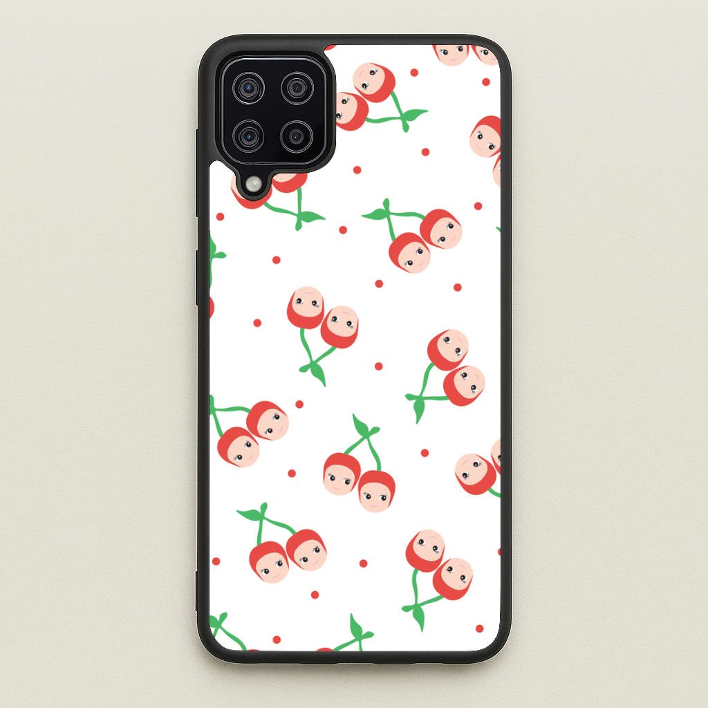 Cherry Angels Pattern Galaxy A12 Case