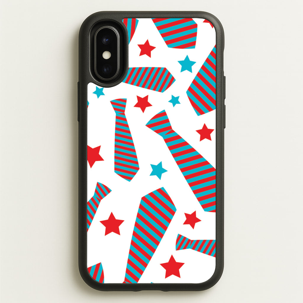 Tie And Stars Pattern iPhone X / XS Case