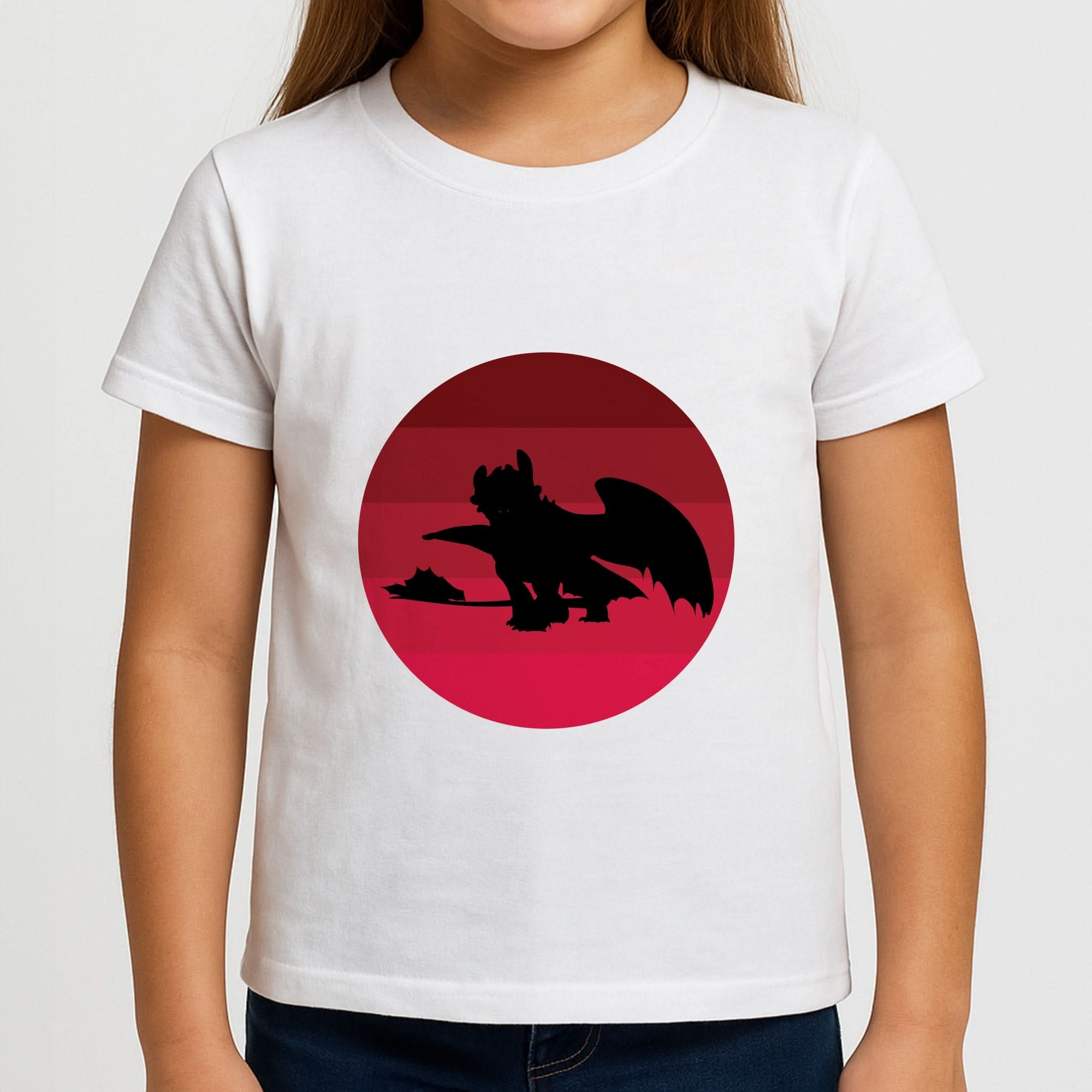 Red Sunset Dragon Girls T-Shirt