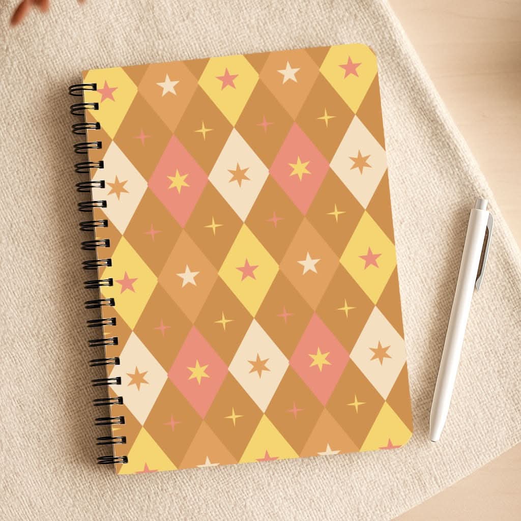 Retro Christmas Argyle Pattern Notepad