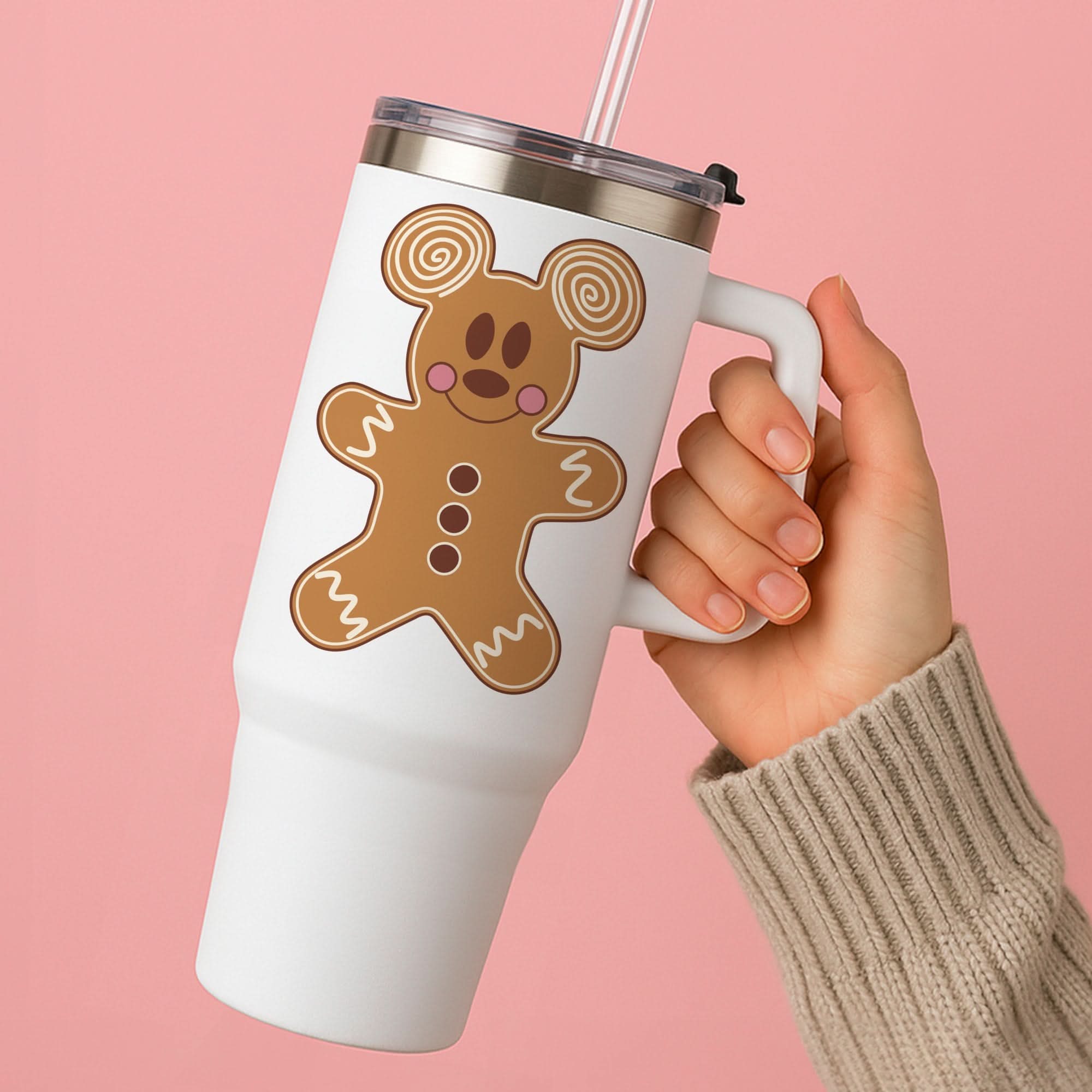 Cartoon Mouse Gingerbread Tumbler