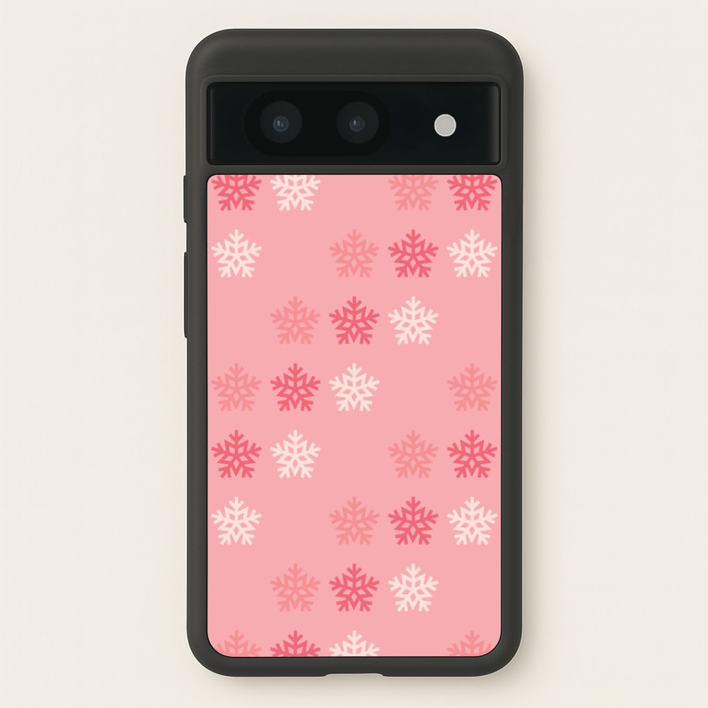 Red Slowflakes Christmas Pattern Google Pixel 8a Case