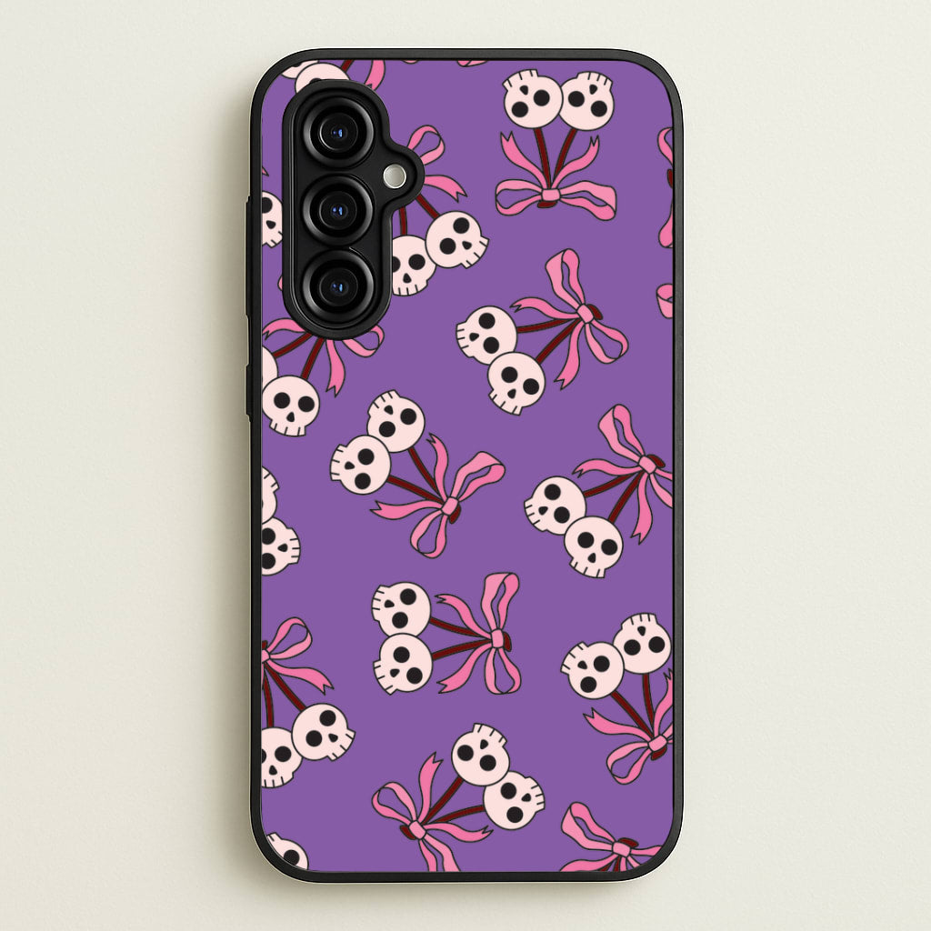Cherry Skulls Pattern Galaxy A54 Case