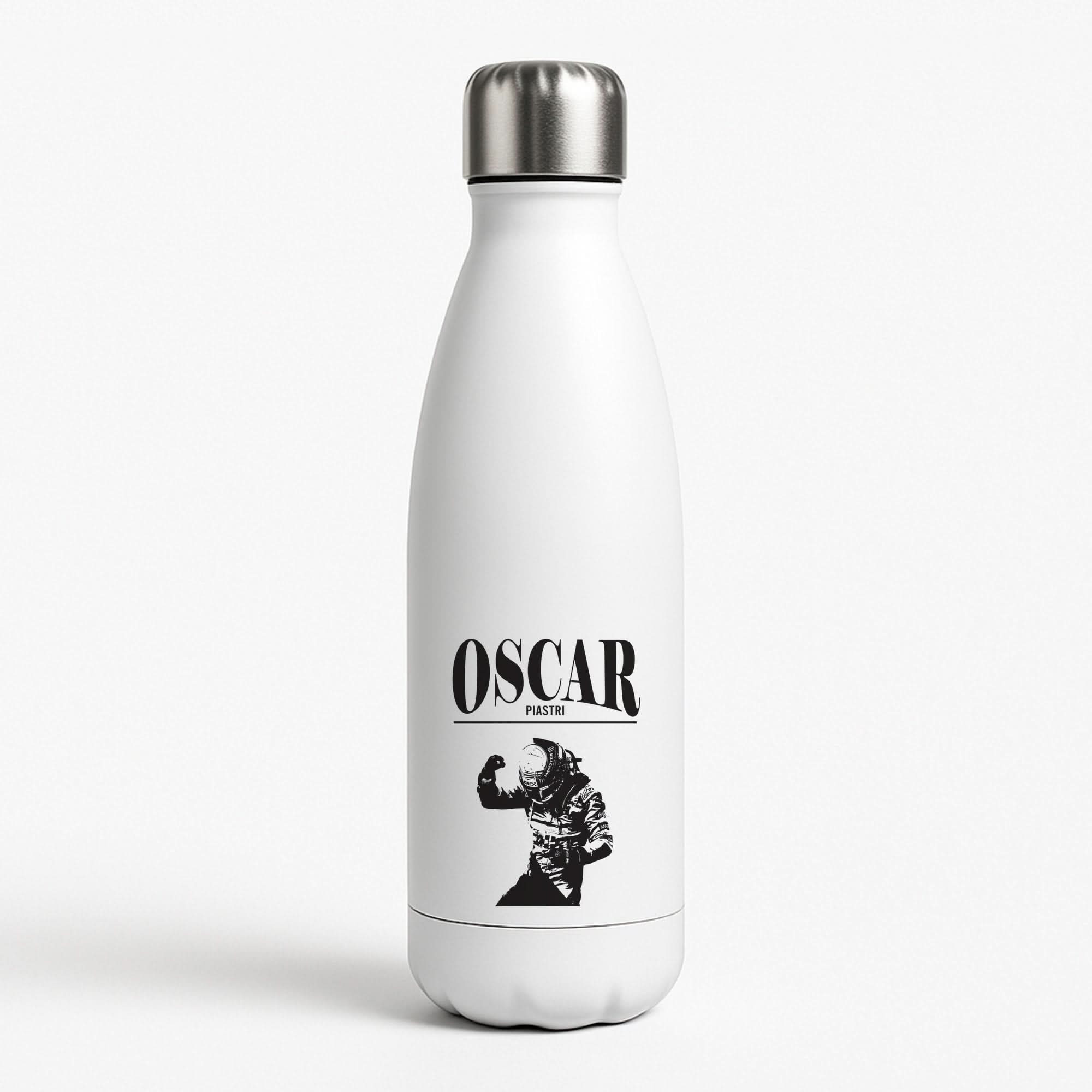 Oscar Orange And Black White Water Bottle