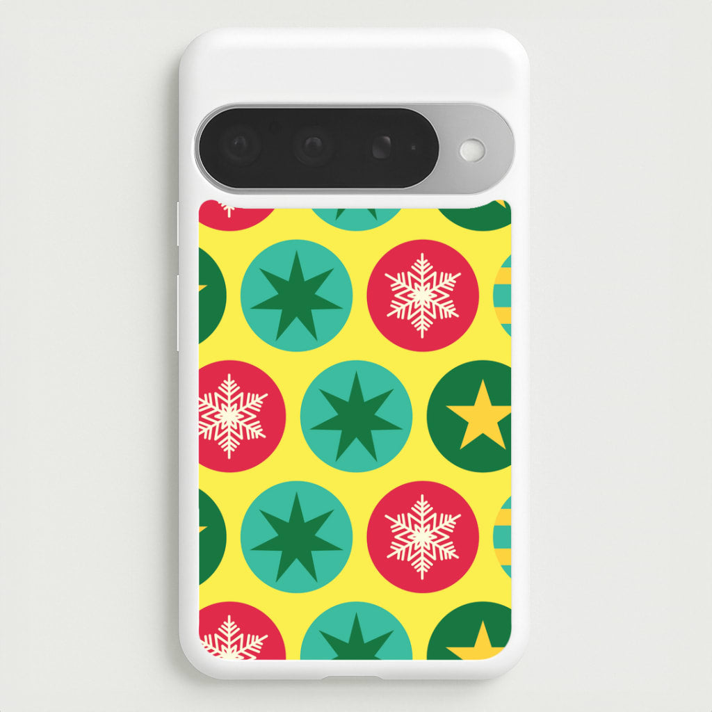 Colourful Abstract Baubles Christmas Pattern Google Pixel 10 Pro XL Case