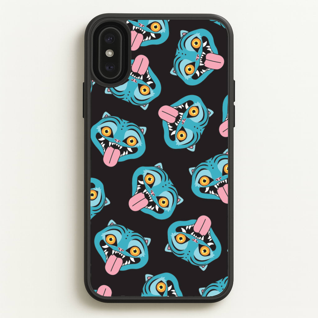 Demon Cat Pattern iPhone XS Max Case