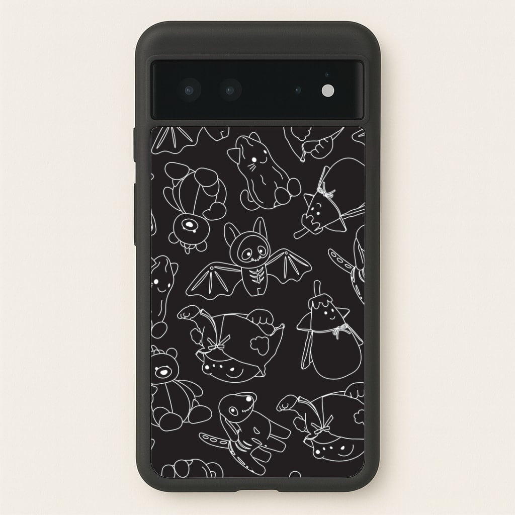 Halloween Plushies Pattern II - Halloween Google Pixel 6 Case