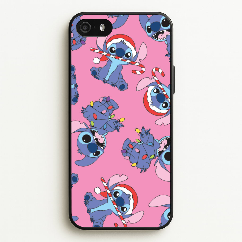 Christmas Cute Blue Alien Pattern iPhone 5 / 5s / SE 2016 Case