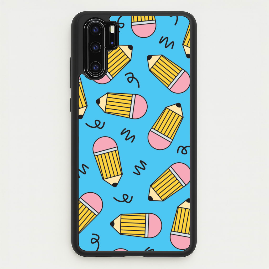 Pencils And Scribbles Pattern Huawei P30 Pro Case