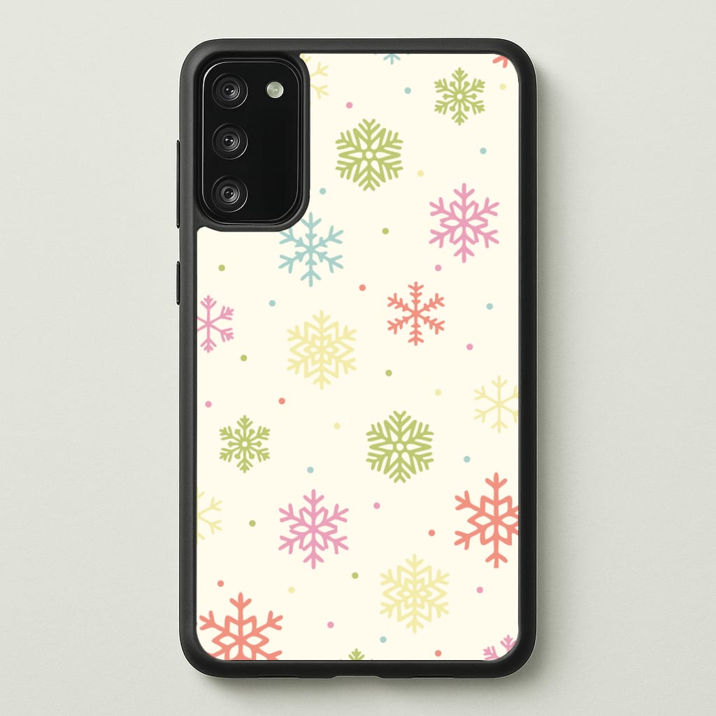 Pastel Snowflakes Pattern Galaxy A41 Case