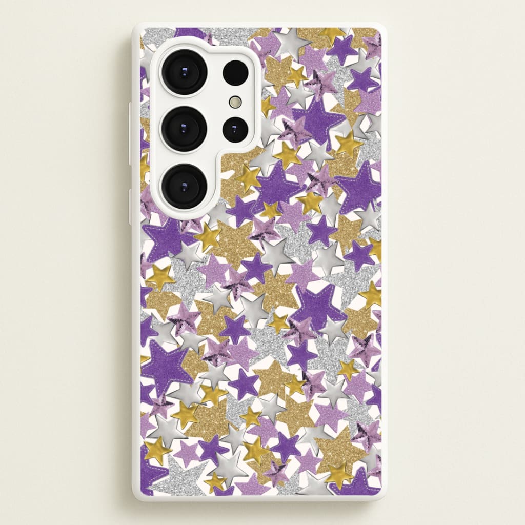Mauve Stars Collage Galaxy S25 Ultra Case