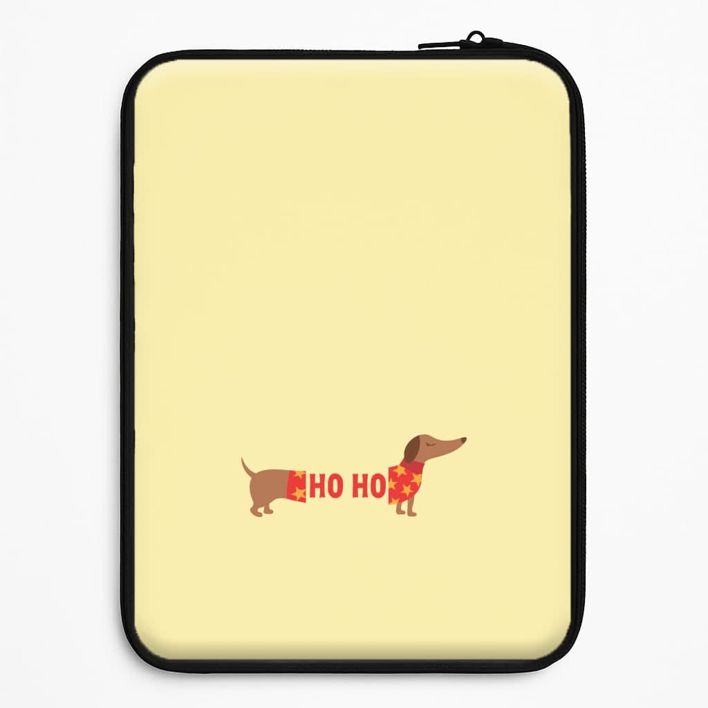 Christmas Jumper Ho Ho Dachshund Universal Laptop Sleeve