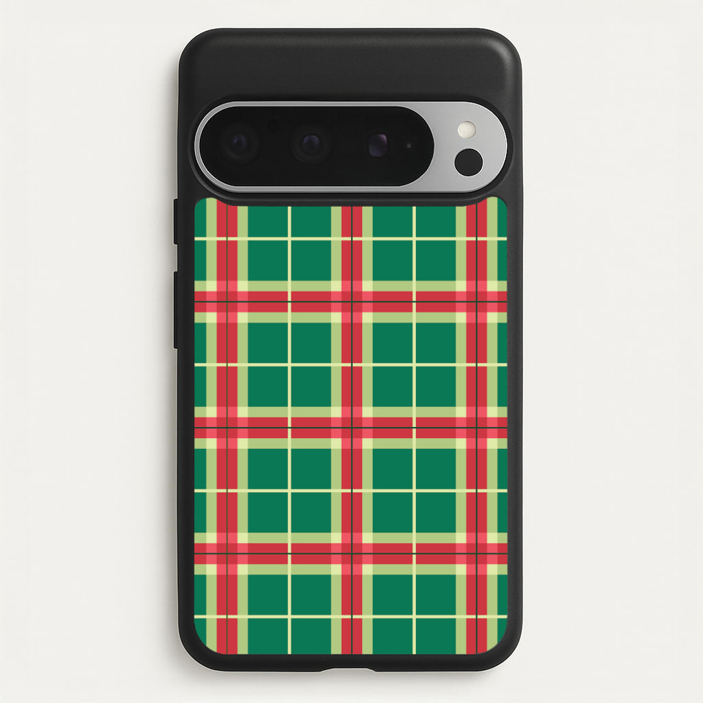 Red And Green Tartan II Christmas Pattern Google Pixel 9 Pro XL Case