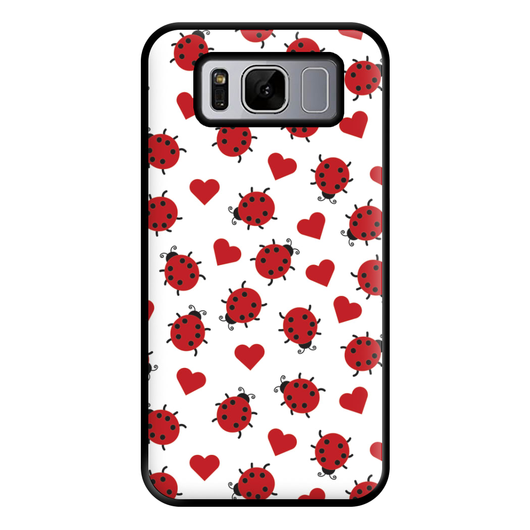 Ladybugs And Hearts Pattern Galaxy S8 Plus Case