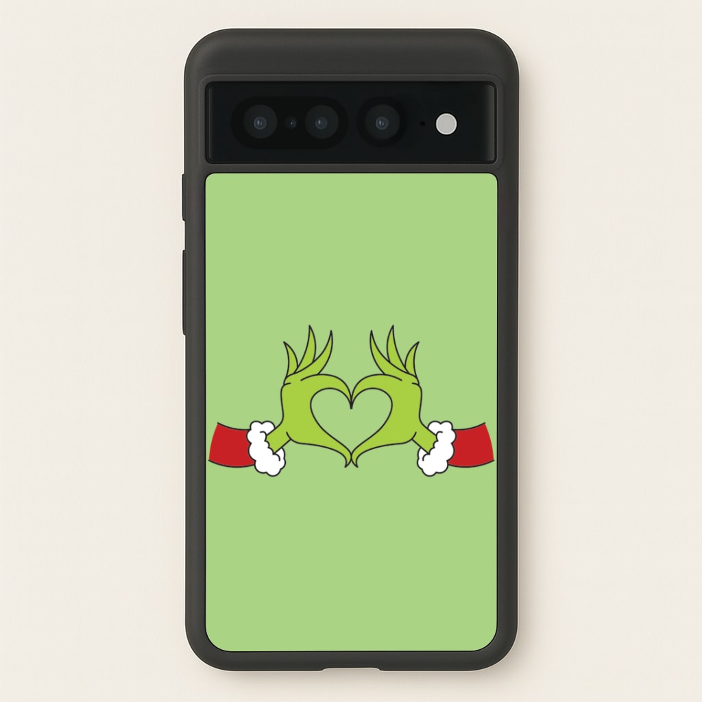 Christmas Green Heart Google Pixel 7 Pro Case