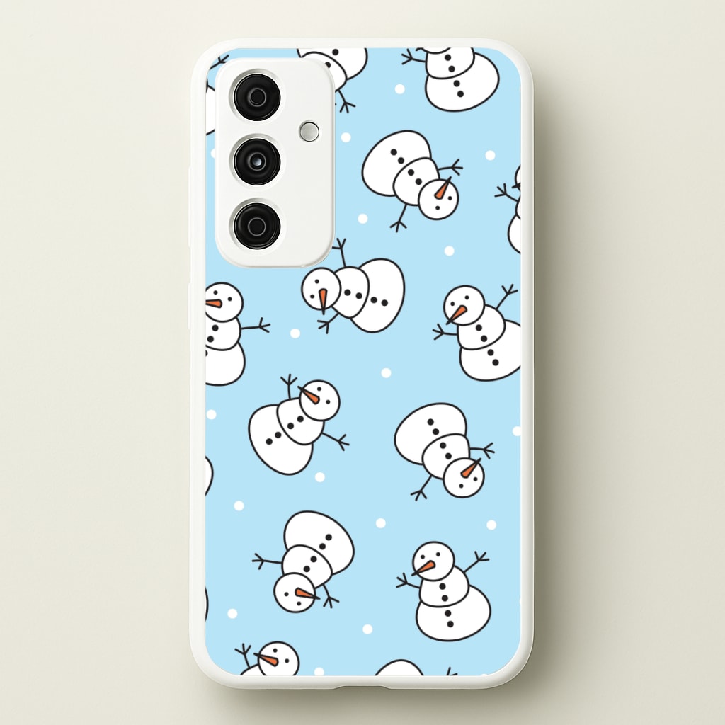 Cartoon Snowmen Pattern Galaxy A15 Case