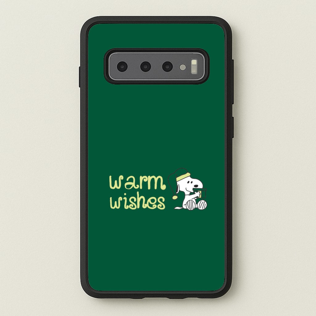 Cartoon Beagle Warm Wishes Galaxy S10 Case