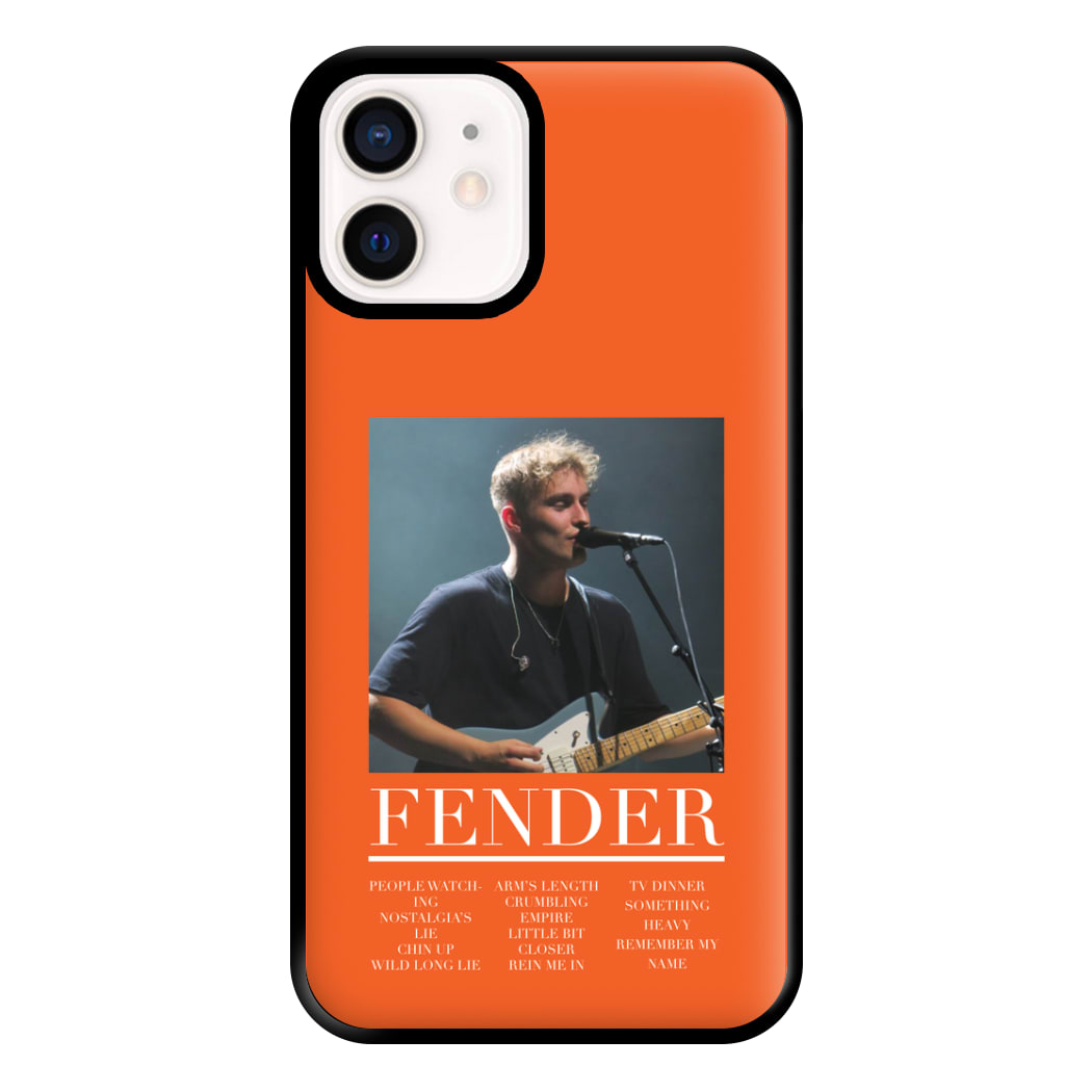 Fender Orange Song List iPhone 12 Mini Case