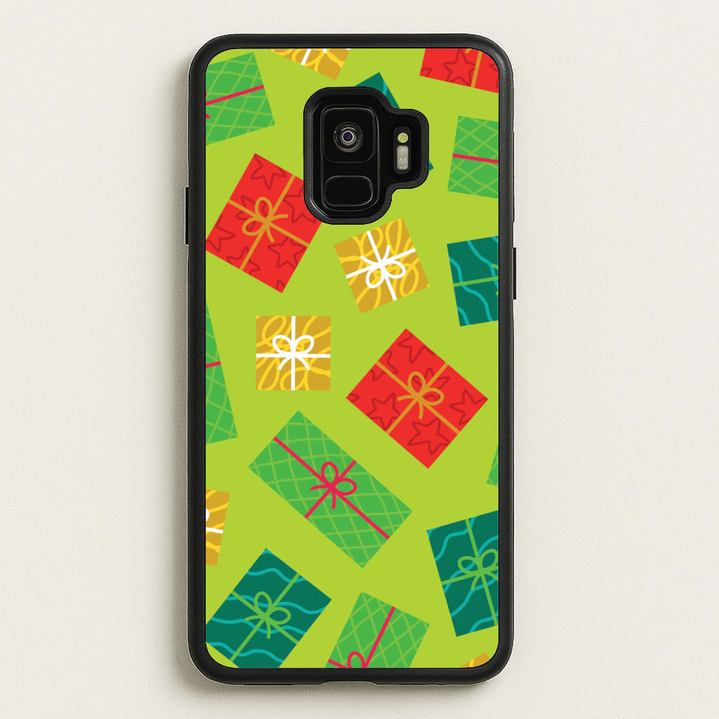 Colourful Abstract Christmas Presents Pattern Galaxy S9 Case