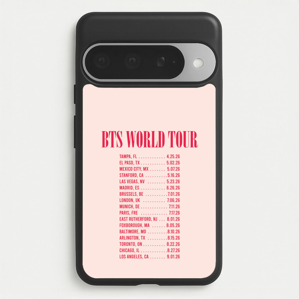 K-Pop Band World Tour List 2026 Google Pixel 10 Pro XL Case