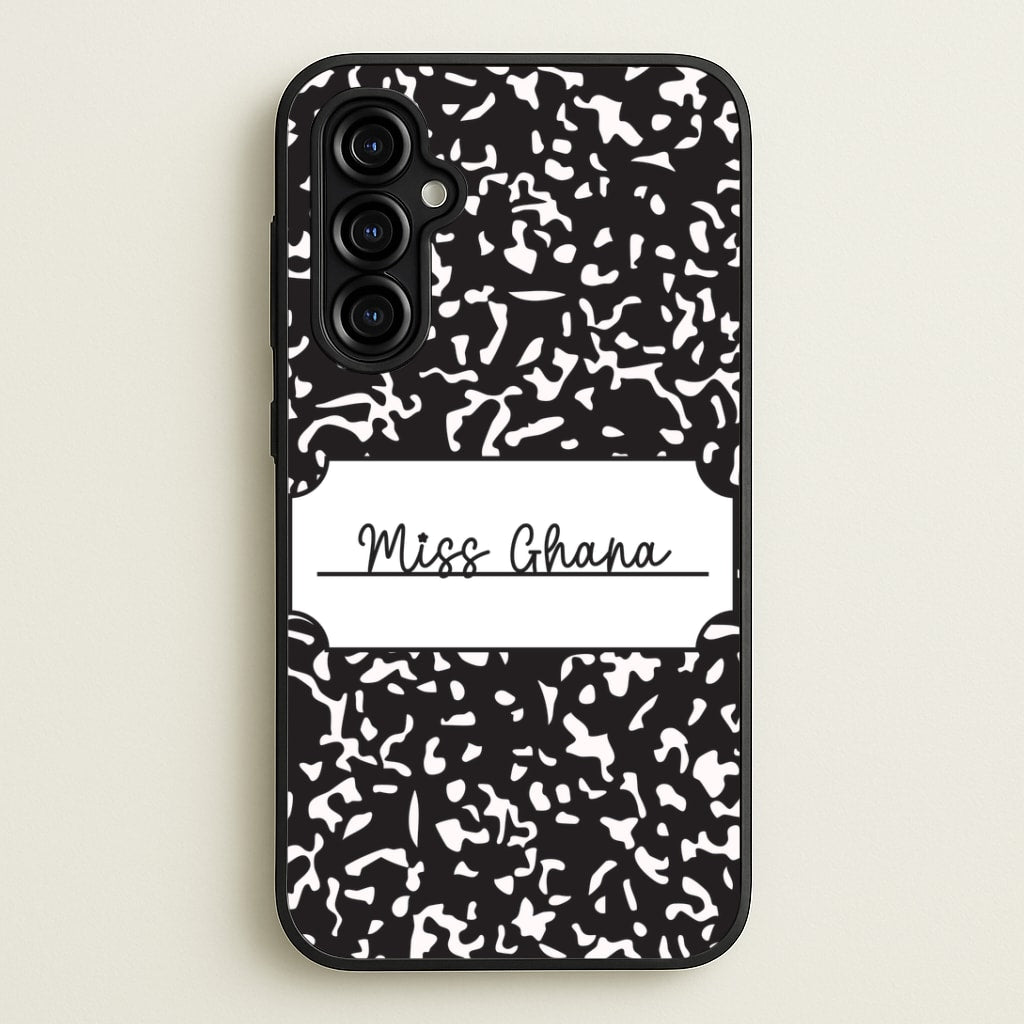 Personalised School Notebook Galaxy A54 Case