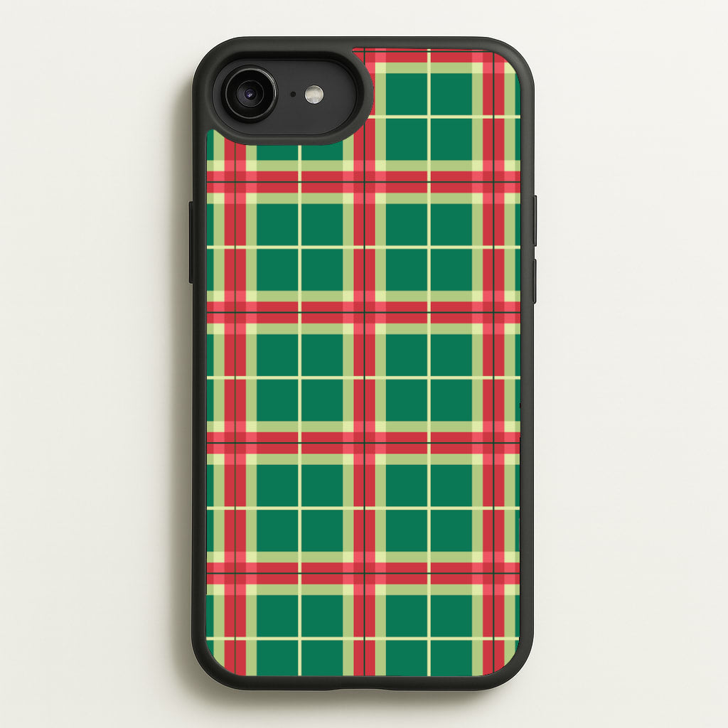 Red And Green Tartan II Christmas Pattern iPhone 6 Plus / 7 Plus / 8 Plus Case