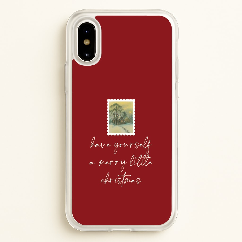 A Merry Little Christmas Stamp iPhone X / XS Case