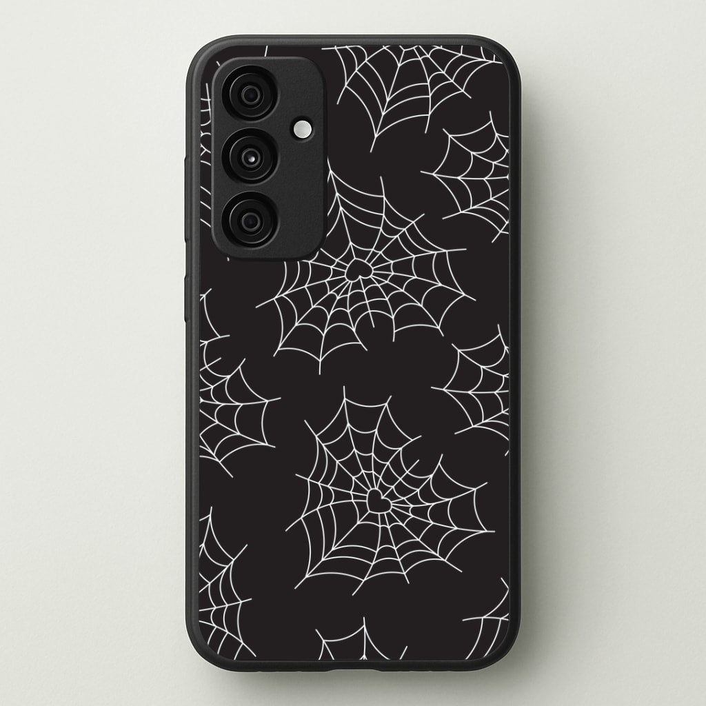 Spiderweb Hearts Pattern Galaxy A35 Case